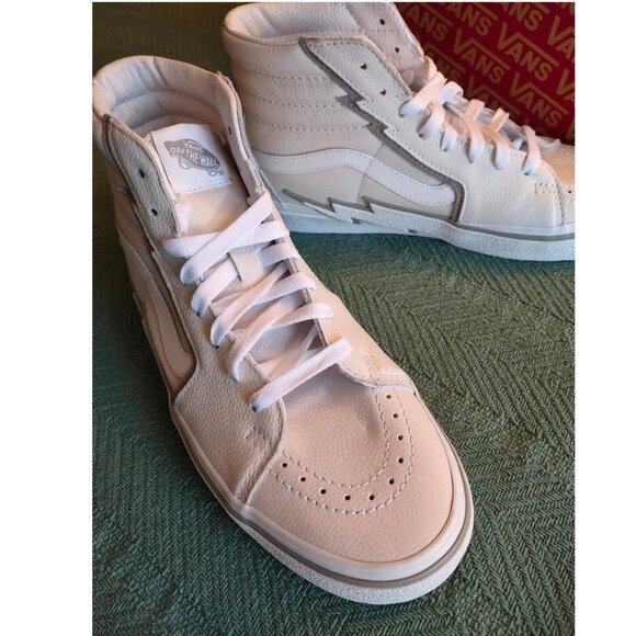 Vans Sk8-Hi BOLT Leather White/Drizzle Skate Retro Athletic Trainer VN0A5JIVXP3 main image 14